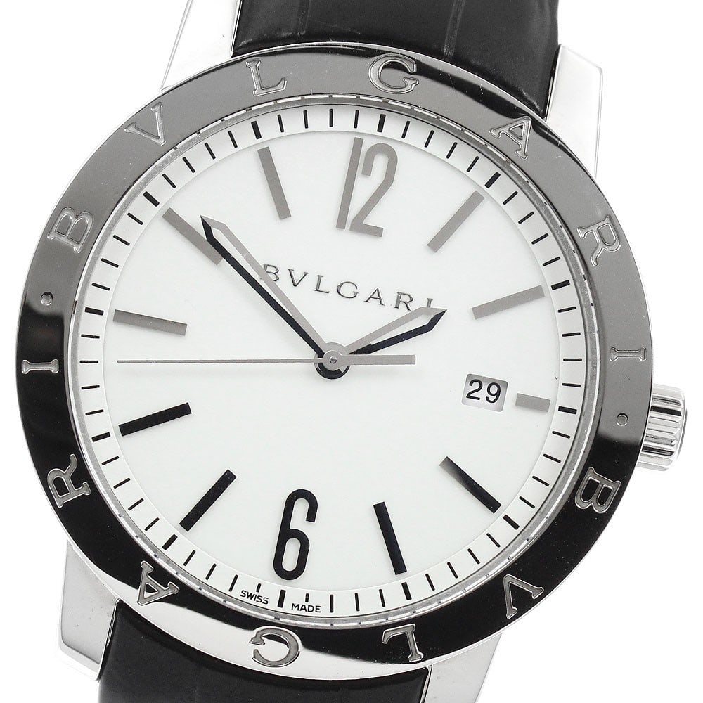 BVLGARI Bulgari Bulgari BB41S mens automatic date wristwatch: BVLGARI Bulgari Bulgari BB41S mens automatic date wristwatch Pre-owned BVLGARI Bulgari Bulgari men's wristwatch with automatic movement and date display. This Swiss-made watch features a stainless ste