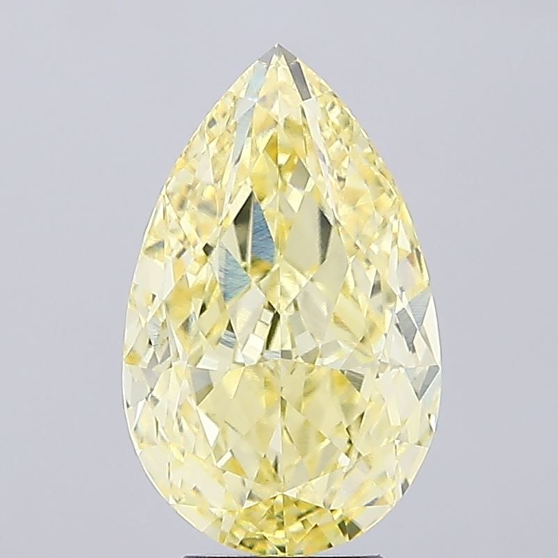 Loose Diamond - PEAR 6.14ct Fancy Intense Yellow VVS2: Loose Diamond - PEAR 6.14ct Fancy Intense Yellow VVS2 Source: This is a real non-mined Diamond that has been grown in a lab Shape: PEAR Carats: 6.14 Color: Fancy Intense Yellow Certification: IGI Vide