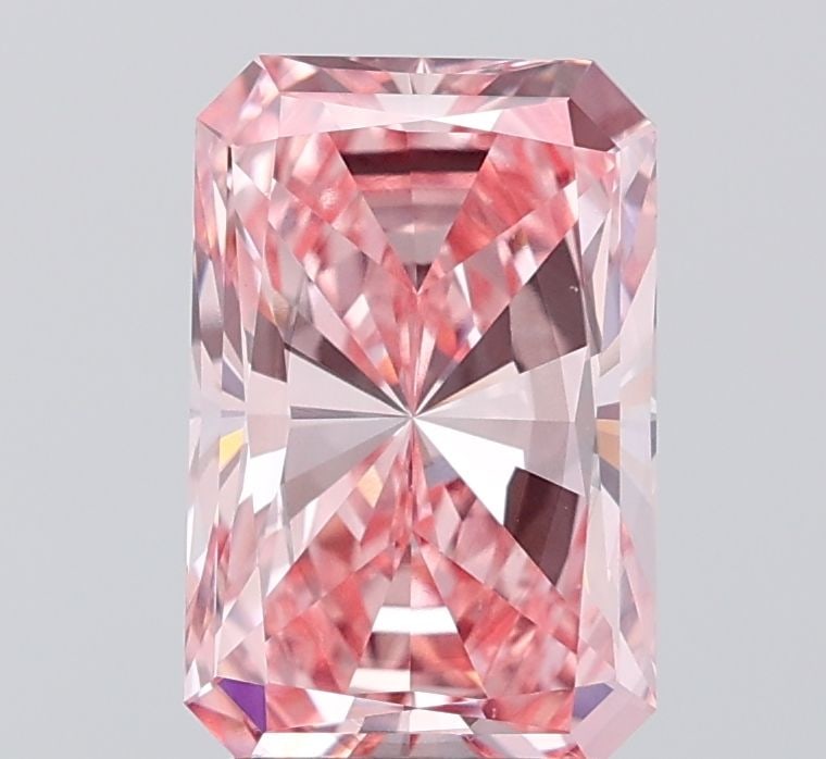 Loose Diamond - RADIANT 3.0ct Fancy Vivid Pink SI1: Loose Diamond - RADIANT 3.0ct Fancy Vivid Pink SI1 Source: This is a real non-mined Diamond that has been grown in a lab Shape: RADIANT Carats: 3.0 Color: Fancy Vivid Pink Certification: IGI Video: