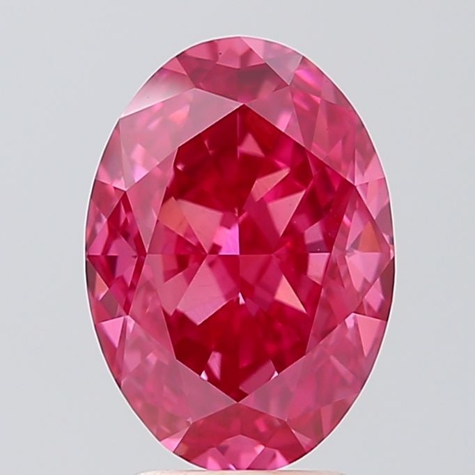 Loose Diamond - OVAL 3.56ct Fancy Vivid Pink VVS2: Loose Diamond - OVAL 3.56ct Fancy Vivid Pink VVS2 Source: This is a real non-mined Diamond that has been grown in a lab Shape: OVAL Carats: 3.56 Color: Fancy Vivid Pink Certification: IGI Video: