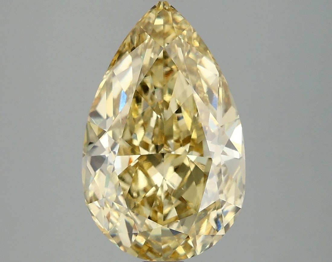 Loose Diamond - PEAR 4.01ct Fancy Intense Yellow VS1 (1 of 1)
