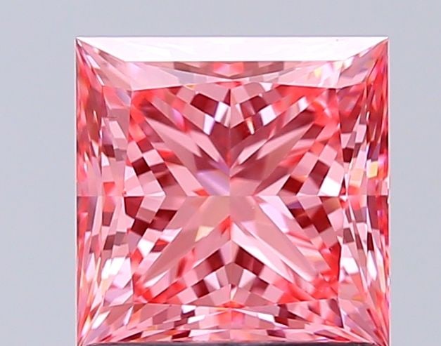 Loose Diamond - PRINCESS 1.51ct Fancy Vivid Pink VVS2: Loose Diamond - PRINCESS 1.51ct Fancy Vivid Pink VVS2 Source: This is a real non-mined Diamond that has been grown in a lab Shape: PRINCESS Carats: 1.51 Color: Fancy Vivid Pink Certification: IGI