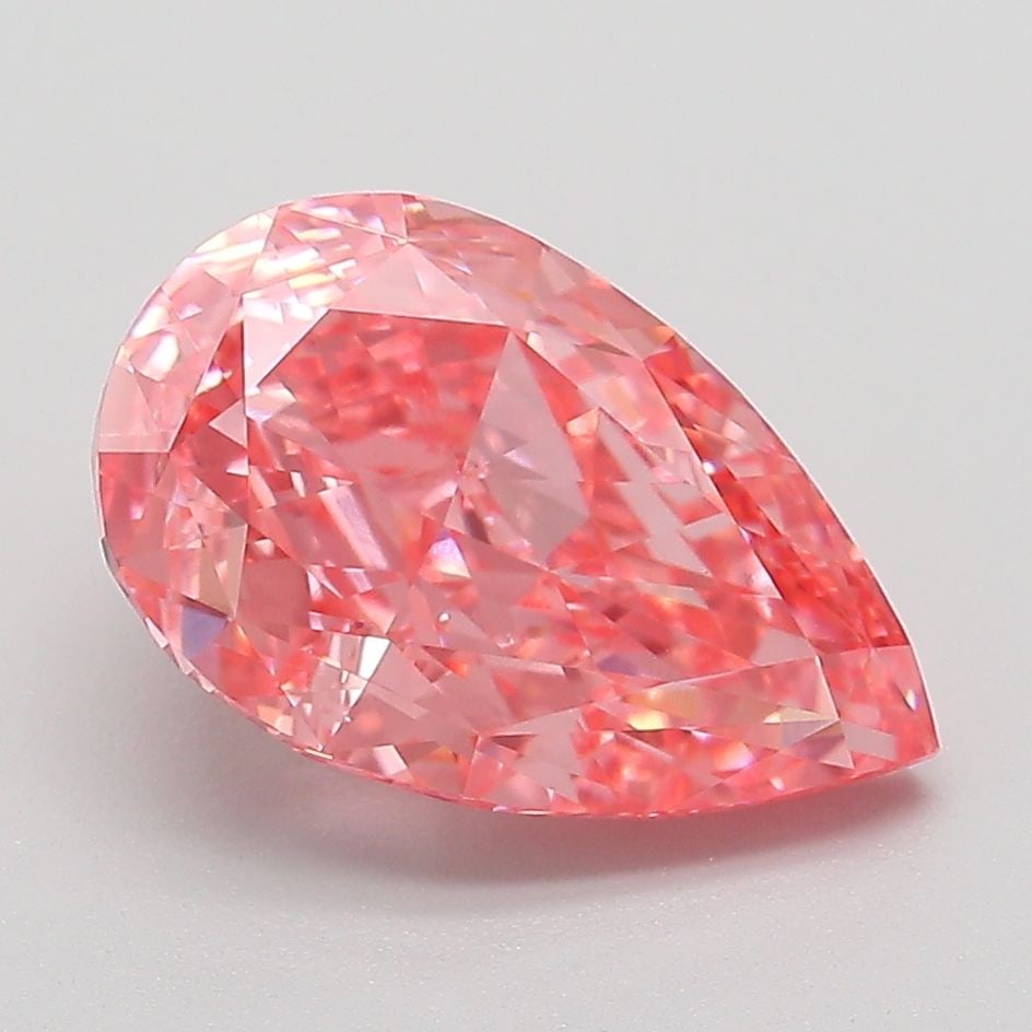 Loose Diamond - PEAR 3.07ct Fancy Vivid Pink VS1: Loose Diamond - PEAR 3.07ct Fancy Vivid Pink VS1 Source: This is a real non-mined Diamond that has been grown in a lab Shape: PEAR Carats: 3.07 Color: Fancy Vivid Pink Certification: IGI Video: