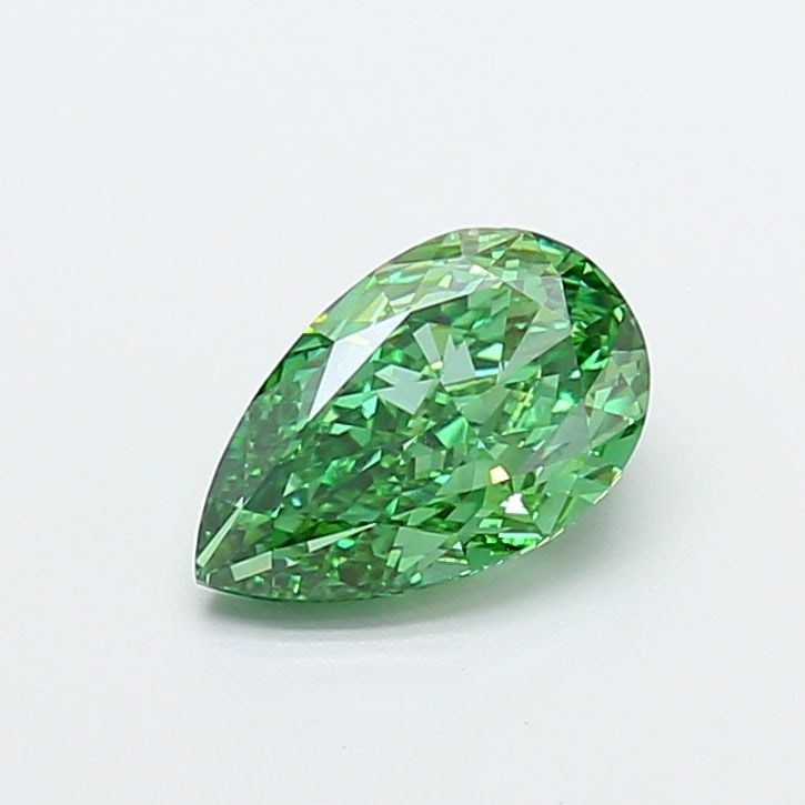 Loose Diamond - PEAR 2.01ct Fancy Vivid Green VVS2: Loose Diamond - PEAR 2.01ct Fancy Vivid Green VVS2 Source: This is a real non-mined Diamond that has been grown in a lab Shape: PEAR Carats: 2.01 Color: Fancy Vivid Green Certification: IGI Video: