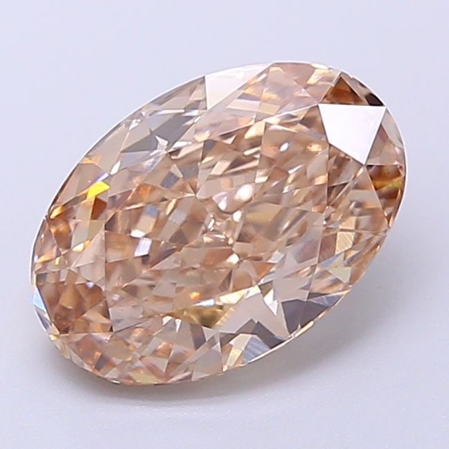 Loose Diamond - OVAL 2.08ct Fancy Light Brown VVS2: Loose Diamond - OVAL 2.08ct Fancy Light Brown VVS2 Source: This is a real non-mined Diamond that has been grown in a lab Shape: OVAL Carats: 2.08 Color: Fancy Light Brown Certification: IGI Video: