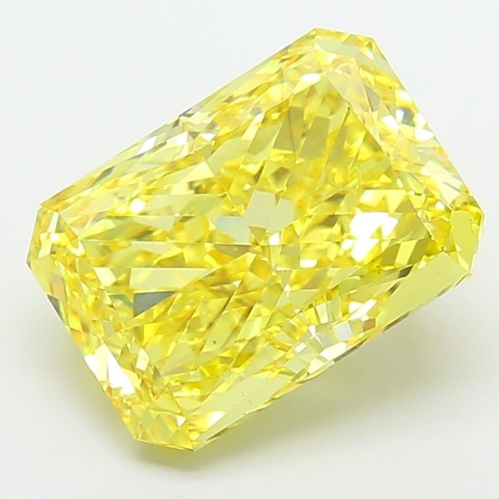 Loose Diamond - RADIANT 7.02ct Fancy Vivid Yellow VS2: Loose Diamond - RADIANT 7.02ct Fancy Vivid Yellow VS2 Source: This is a real non-mined Diamond that has been grown in a lab Shape: RADIANT Carats: 7.02 Color: Fancy Vivid Yellow Certification: IGI The