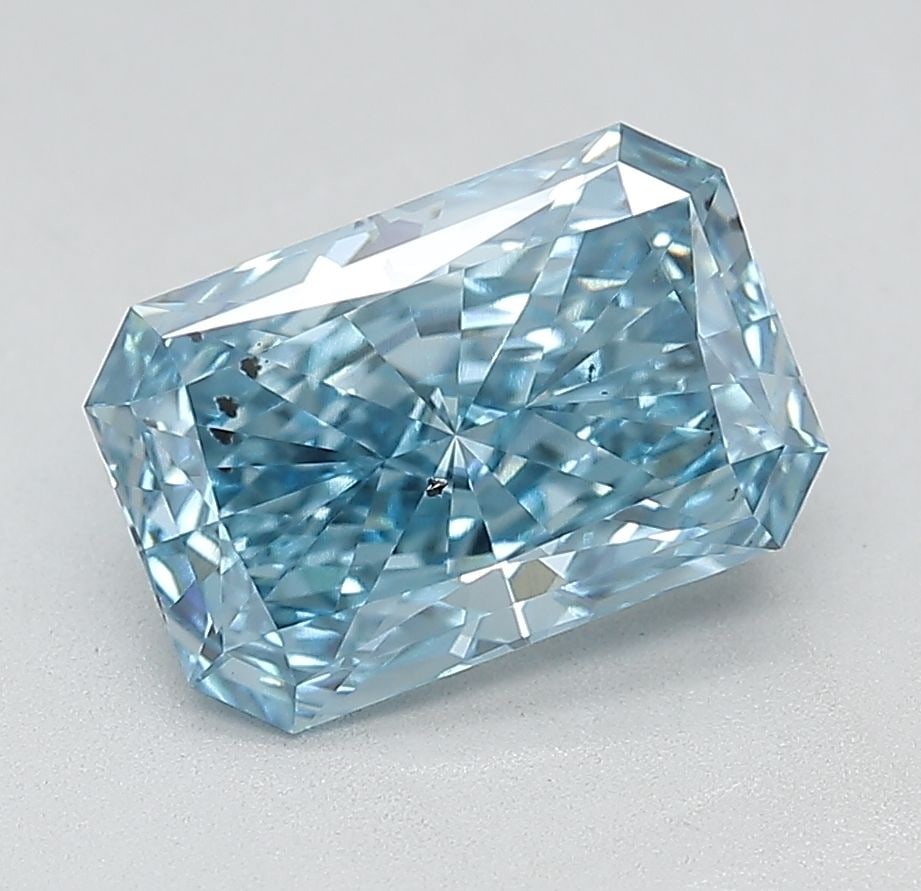 Loose Diamond - RADIANT 2.32ct Fancy Vivid Blue SI1: Loose Diamond - RADIANT 2.32ct Fancy Vivid Blue SI1 Source: This is a real non-mined Diamond that has been grown in a lab Shape: RADIANT Carats: 2.32 Color: Fancy Vivid Blue Certification: IGI Video:
