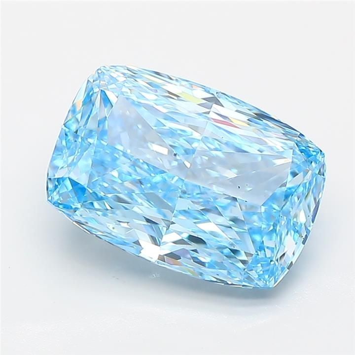 Loose Diamond - CUSHION MODIFIED 3.7ct Fancy Vivid Blue VS2: Loose Diamond - CUSHION MODIFIED 3.7ct Fancy Vivid Blue VS2 Source: This is a real non-mined Diamond that has been grown in a lab Shape: CUSHION MODIFIED Carats: 3.7 Color: Fancy Vivid Blue Certificat