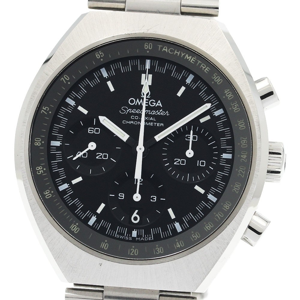 OMEGA Speedmaster Mark II Mens Automatic Chronograph Watch Ref 327.10.43.50.01.001: OMEGA Speedmaster Mark II Mens Automatic Chronograph Watch Ref 327.10.43.50.01.001 Pre-owned OMEGA Speedmaster Mark II men's wristwatch with a black dial and automatic movement. It features date, chro