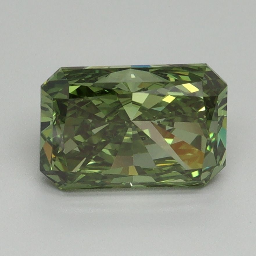 Loose Diamond - RADIANT 2.1ct Fancy Vivid Green VS1: Loose Diamond - RADIANT 2.1ct Fancy Vivid Green VS1 Source: This is a real non-mined Diamond that has been grown in a lab Shape: RADIANT Carats: 2.1 Color: Fancy Vivid Green Certification: IGI Video: