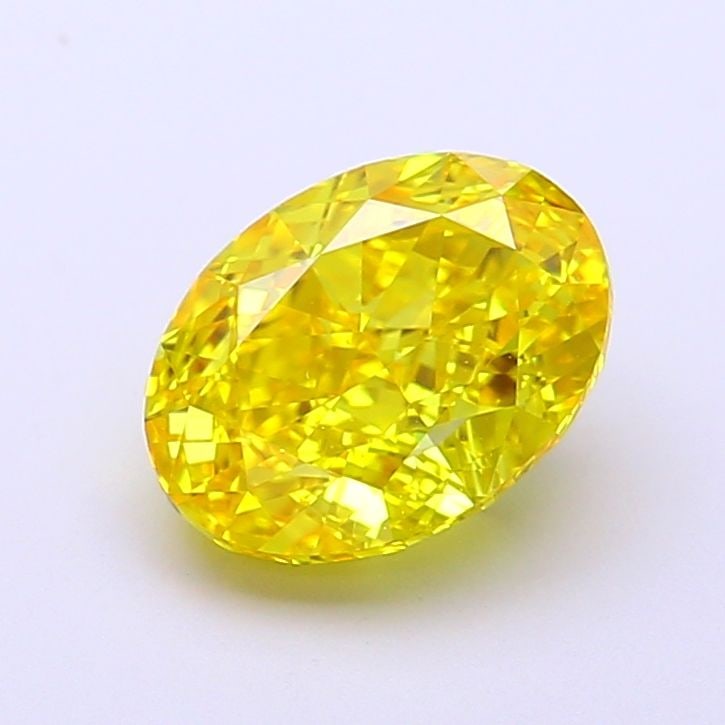 Loose Diamond - OVAL 2.02ct Fancy Vivid Yellow VVS2: Loose Diamond - OVAL 2.02ct Fancy Vivid Yellow VVS2 Source: This is a real non-mined Diamond that has been grown in a lab Shape: OVAL Carats: 2.02 Color: Fancy Vivid Yellow Certification: IGI Video: