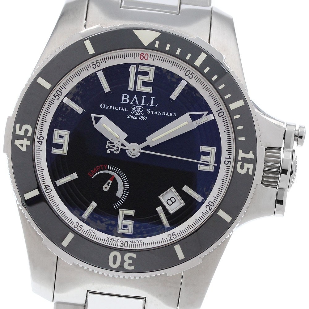 BALLWATCH Engineer Hydrocarbon 2 Hanley PM2096B-S1J-BK Mens Automatic Watch: BALLWATCH Engineer Hydrocarbon 2 Hanley PM2096B-S1J-BK Mens Automatic Watch Pre-owned BALLWATCH Engineer Hydrocarbon 2 Hanley men's wristwatch with automatic movement, black dial, and stainless steel 