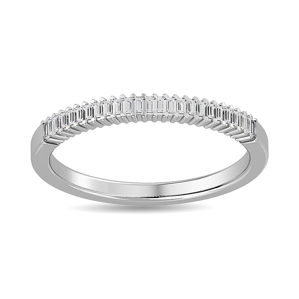 Diamond Anniversary Band 1/6 Ct.tw in 14K White Gold: Diamond Anniversary Band 1/6 Ct.tw in 14K White Gold 14k White Gold Stone Color: Gh Stone Clarity: I1 Each ring is presented in standard size 6.5. Complimentary resizing is available between sizes