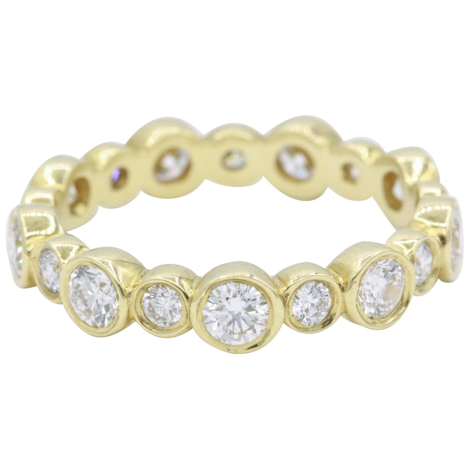 Harbor Diamonds 18k Gold Bubble Band with 1.29 Carat Diamonds (1 of 12)