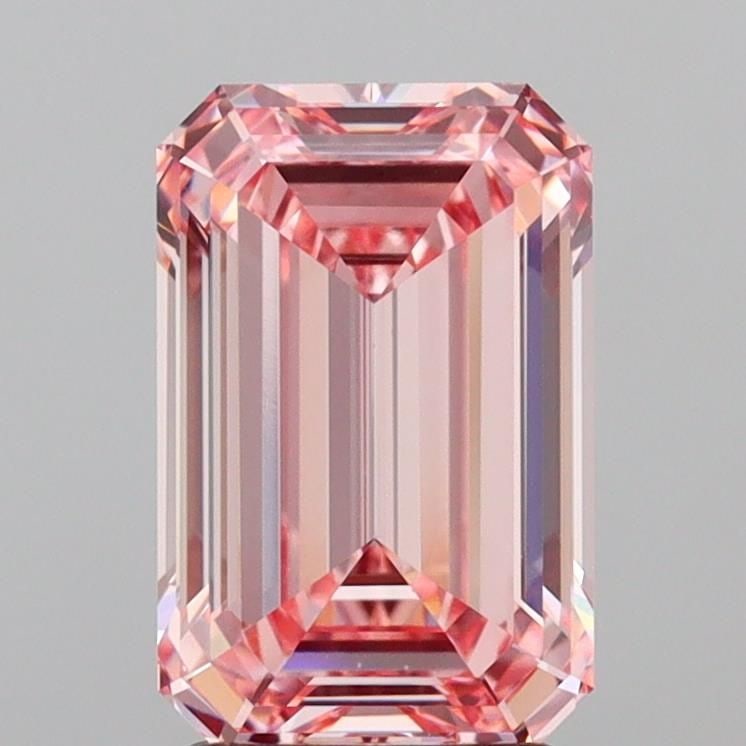 Loose Diamond - EMERALD 2.55ct Fancy Intense Pink VVS2: Loose Diamond - EMERALD 2.55ct Fancy Intense Pink VVS2 Source: This is a real non-mined Diamond that has been grown in a lab Shape: EMERALD Carats: 2.55 Color: Fancy Intense Pink Certification: IGI