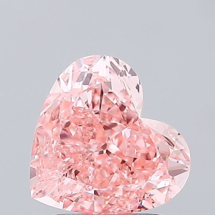 Loose Diamond - HEART 2.42ct Fancy Vivid Pink VS1: Loose Diamond - HEART 2.42ct Fancy Vivid Pink VS1 Source: This is a real non-mined Diamond that has been grown in a lab Shape: HEART Carats: 2.42 Color: Fancy Vivid Pink Certification: IGI Video: