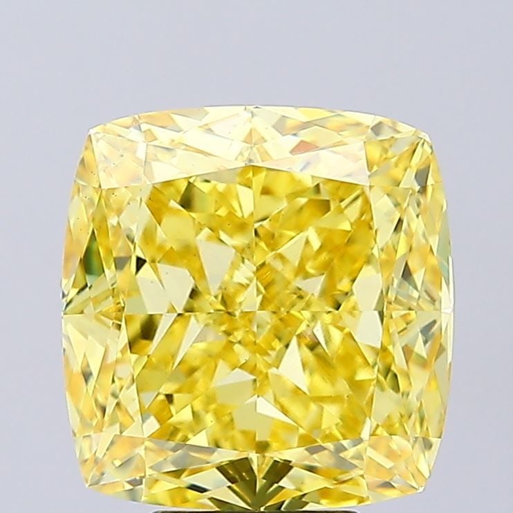 Loose Diamond - CUSHION MODIFIED 7.02ct Fancy Vivid Yellow VS1: Loose Diamond - CUSHION MODIFIED 7.02ct Fancy Vivid Yellow VS1 Source: This is a real non-mined Diamond that has been grown in a lab Shape: CUSHION MODIFIED Carats: 7.02 Color: Fancy Vivid Yellow Cert