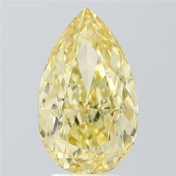 Loose Diamond - PEAR 4.02ct Fancy Intense Yellow VVS2: Loose Diamond - PEAR 4.02ct Fancy Intense Yellow VVS2 Source: This is a real non-mined Diamond that has been grown in a lab Shape: PEAR Carats: 4.02 Color: Fancy Intense Yellow Certification: IGI Vide