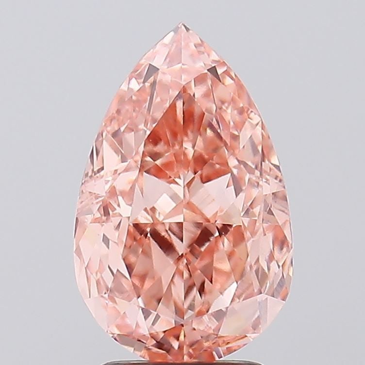 Loose Diamond - PEAR 3.32ct Fancy Vivid Pink VVS2: Loose Diamond - PEAR 3.32ct Fancy Vivid Pink VVS2 Source: This is a real non-mined Diamond that has been grown in a lab Shape: PEAR Carats: 3.32 Color: Fancy Vivid Pink Certification: IGI Video: