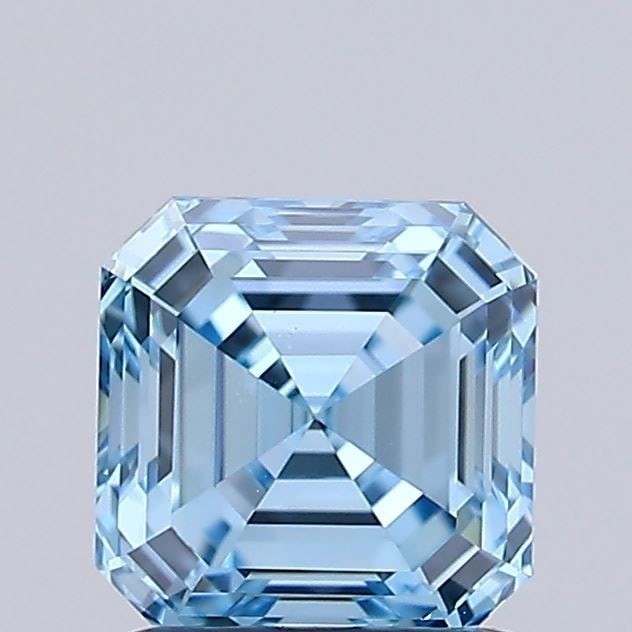 Loose Diamond - ASSCHER 1.22ct Fancy Vivid Blue VVS1: Loose Diamond - ASSCHER 1.22ct Fancy Vivid Blue VVS1 Source: This is a real non-mined Diamond that has been grown in a lab Shape: ASSCHER Carats: 1.22 Color: Fancy Vivid Blue Certification: IGI Video: