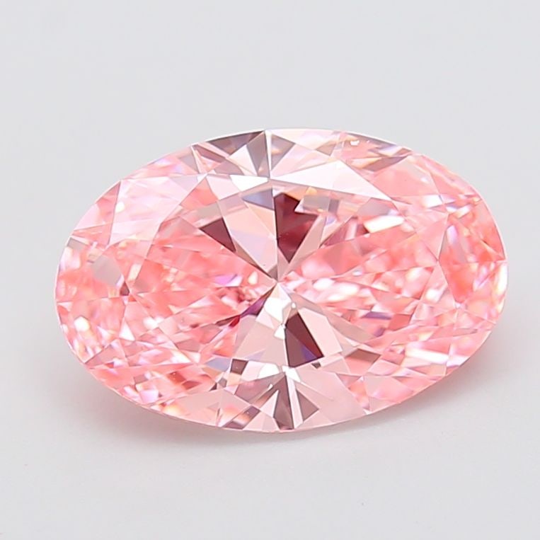 Loose Diamond - OVAL 4.02ct Fancy Vivid Pink VS1: Loose Diamond - OVAL 4.02ct Fancy Vivid Pink VS1 Source: This is a real non-mined Diamond that has been grown in a lab Shape: OVAL Carats: 4.02 Color: Fancy Vivid Pink Certification: IGI Video: