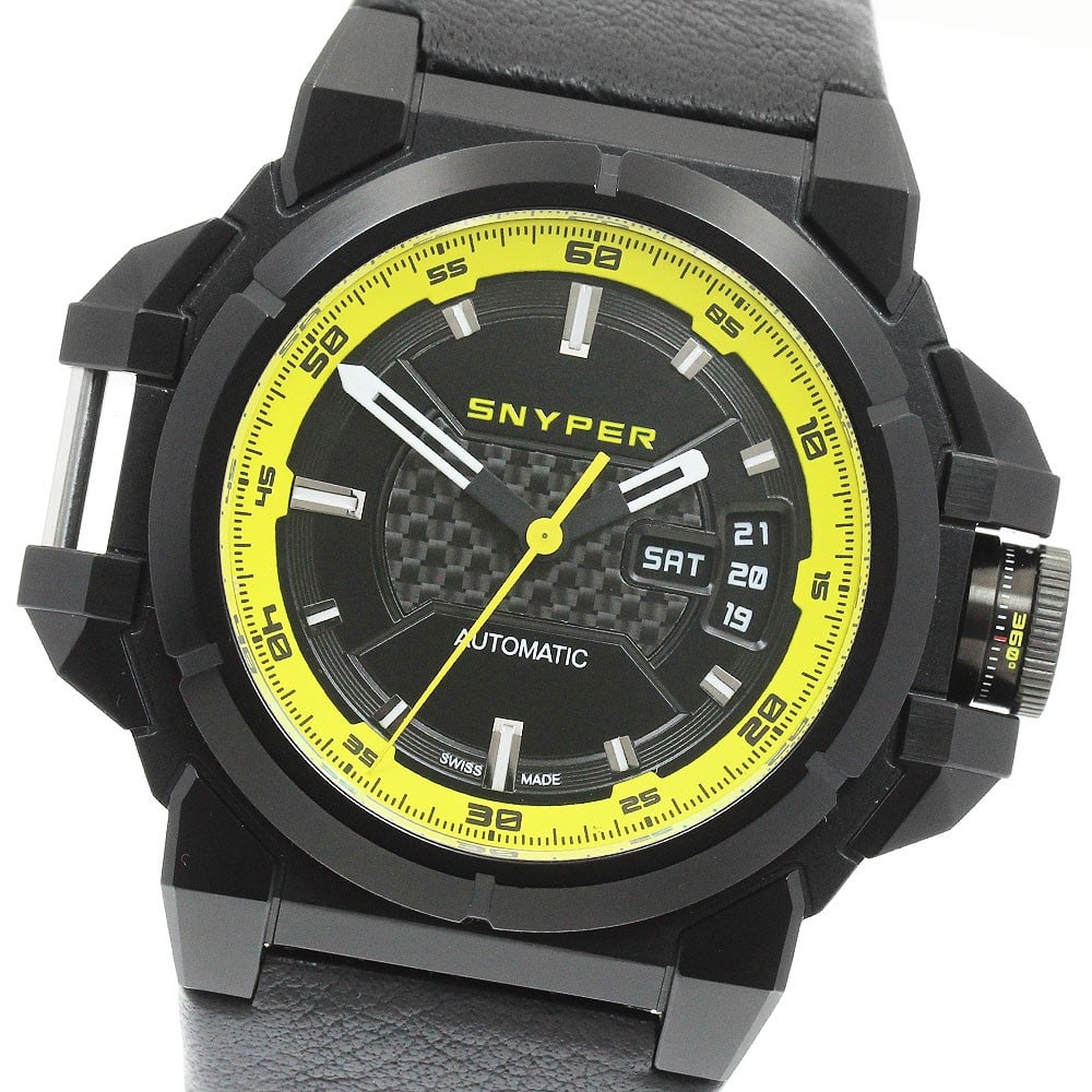 SNYPER Sniper 2 Yellow Edition Mens Automatic Wristwatch Ref 20.260.OL: SNYPER Sniper 2 Yellow Edition Mens Automatic Wristwatch Ref 20.260.OL Pre-owned men's wristwatch from SNYPER, Model Name Sniper 2 Yellow Edition, with an automatic movement and day-date function. It 