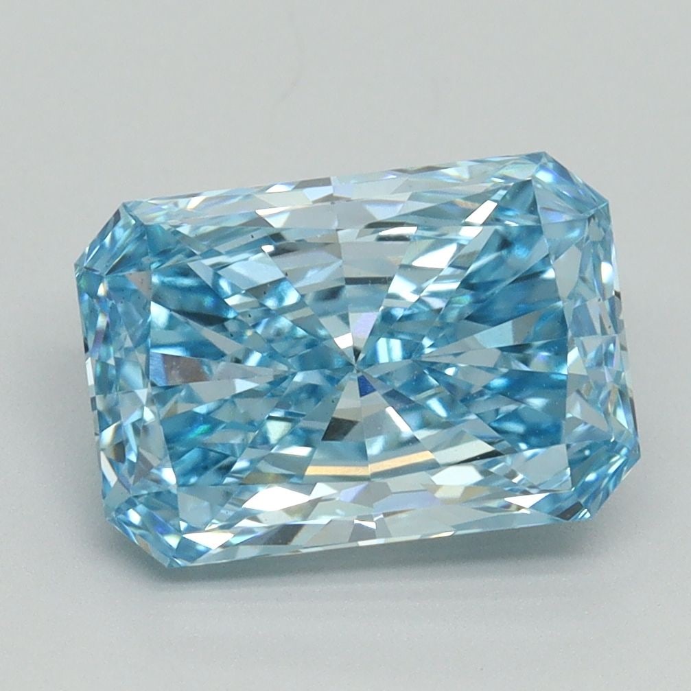 Loose Diamond - RADIANT 3.05ct Fancy Vivid Blue VS1: Loose Diamond - RADIANT 3.05ct Fancy Vivid Blue VS1 Source: This is a real non-mined Diamond that has been grown in a lab Shape: RADIANT Carats: 3.05 Color: Fancy Vivid Blue Certification: IGI Video: