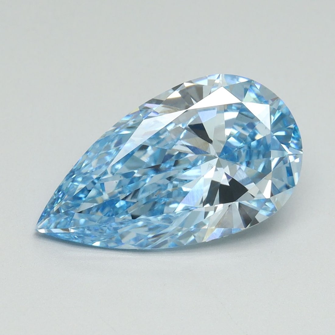 Loose Diamond - PEAR 3.16ct Fancy Vivid Blue VS1: Loose Diamond - PEAR 3.16ct Fancy Vivid Blue VS1 Source: This is a real non-mined Diamond that has been grown in a lab Shape: PEAR Carats: 3.16 Color: Fancy Vivid Blue Certification: IGI Video: Video