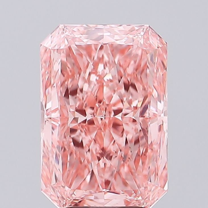 Loose Diamond - RADIANT 4.1ct Fancy Vivid Pink VS1: Loose Diamond - RADIANT 4.1ct Fancy Vivid Pink VS1 Source: This is a real non-mined Diamond that has been grown in a lab Shape: RADIANT Carats: 4.1 Color: Fancy Vivid Pink Certification: IGI Video: