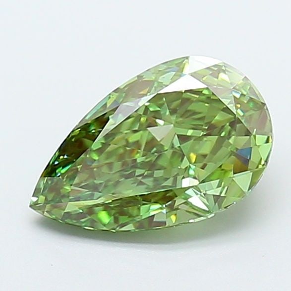 Loose Diamond - PEAR 2.1ct Fancy Vivid Green VS1: Loose Diamond - PEAR 2.1ct Fancy Vivid Green VS1 Source: This is a real non-mined Diamond that has been grown in a lab Shape: PEAR Carats: 2.1 Color: Fancy Vivid Green Certification: IGI The Diamond