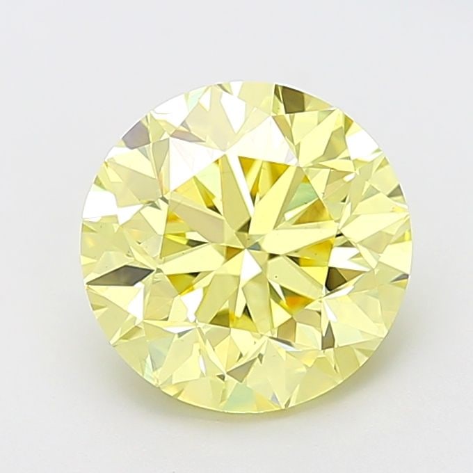 Loose Diamond - ROUND 4.01ct Fancy Light Yellow VS1: Loose Diamond - ROUND 4.01ct Fancy Light Yellow VS1 Source: This is a real non-mined Diamond that has been grown in a lab Shape: ROUND Carats: 4.01 Color: Fancy Light Yellow Certification: IGI The Dia