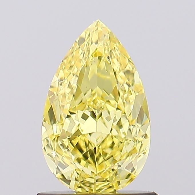 Loose Diamond - PEAR 1.07ct Fancy Intense Yellow SI1: Loose Diamond - PEAR 1.07ct Fancy Intense Yellow SI1 Source: This is a real non-mined Diamond that has been grown in a lab Shape: PEAR Carats: 1.07 Color: Fancy Intense Yellow Certification: IGI Video