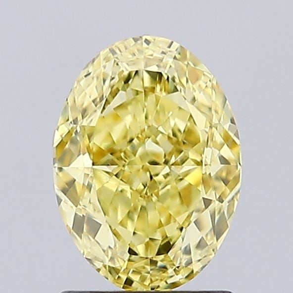 Loose Diamond - OVAL 1.54ct Fancy Vivid Yellow VVS2: Loose Diamond - OVAL 1.54ct Fancy Vivid Yellow VVS2 Source: This is a real non-mined Diamond that has been grown in a lab Shape: OVAL Carats: 1.54 Color: Fancy Vivid Yellow Certification: IGI Video:
