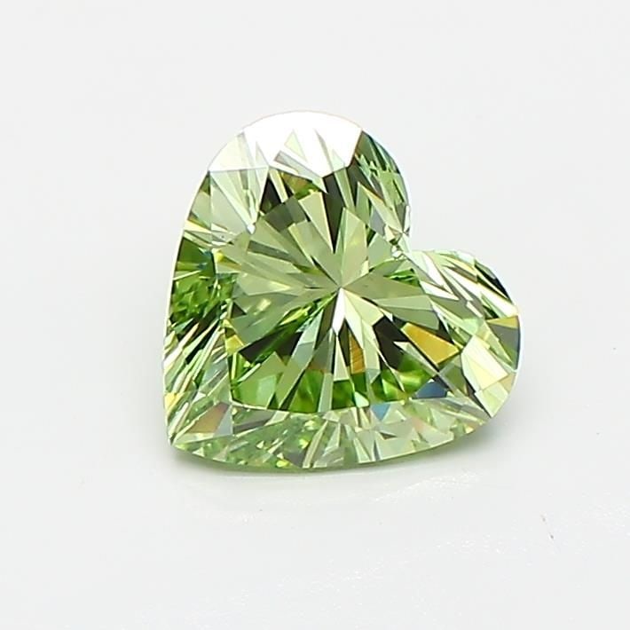Loose Diamond - HEART 0.84ct Fancy Vivid Green VS2: Loose Diamond - HEART 0.84ct Fancy Vivid Green VS2 Source: This is a real non-mined Diamond that has been grown in a lab Shape: HEART Carats: 0.84 Color: Fancy Vivid Green Certification: IGI Video:
