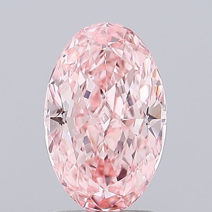 Loose Diamond - OVAL 2.06ct Fancy Vivid Pink VVS2: Loose Diamond - OVAL 2.06ct Fancy Vivid Pink VVS2 Source: This is a real non-mined Diamond that has been grown in a lab Shape: OVAL Carats: 2.06 Color: Fancy Vivid Pink Certification: IGI The Diamond 