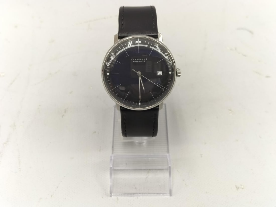 JUNGHANS 027 4701.00 Max Bill Automatic Mens Wristwatch: JUNGHANS 027 4701.00 Max Bill Automatic Mens Wristwatch Junghans Max Bill Automatic men's wristwatch, model 027/4701.00. This pre-owned watch is from Germany and is described as condition rank B, with