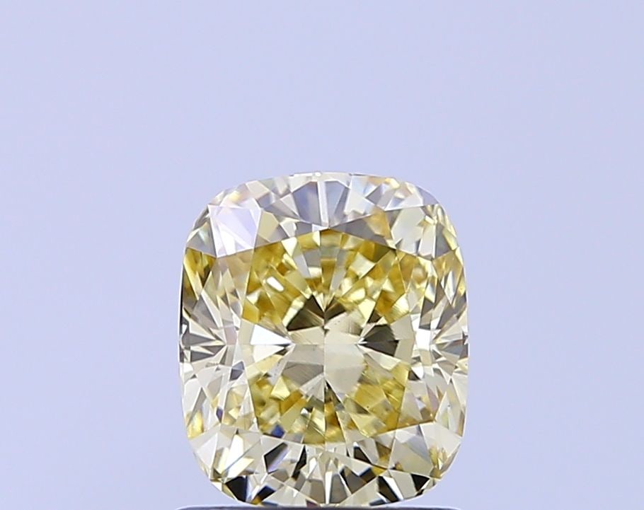 Loose Diamond - CUSHION MODIFIED 1.52ct Fancy Yellow VS1: Loose Diamond - CUSHION MODIFIED 1.52ct Fancy Yellow VS1 Source: This is a real non-mined Diamond that has been grown in a lab Shape: CUSHION MODIFIED Carats: 1.52 Color: Fancy Yellow Certification: I