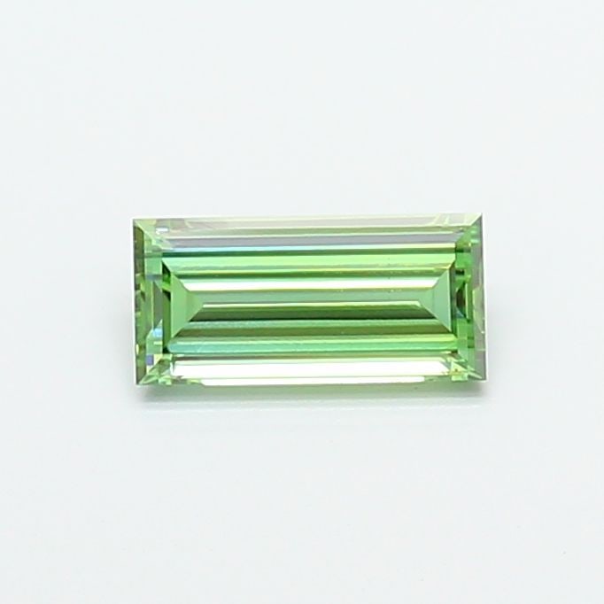 Loose Diamond - BAGUETTE 1.01ct Fancy Vivid Green VS1: Loose Diamond - BAGUETTE 1.01ct Fancy Vivid Green VS1 Source: This is a real non-mined Diamond that has been grown in a lab Shape: BAGUETTE Carats: 1.01 Color: Fancy Vivid Green Certification: IGI Vid