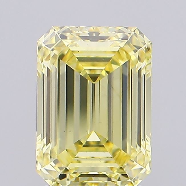 Loose Diamond - EMERALD 2.51ct Fancy Intense Yellow VS1: Loose Diamond - EMERALD 2.51ct Fancy Intense Yellow VS1 Source: This is a real non-mined Diamond that has been grown in a lab Shape: EMERALD Carats: 2.51 Color: Fancy Intense Yellow Certification: IGI