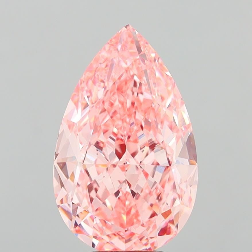 Loose Diamond - PEAR 6.05ct Fancy Vivid Pink VS1: Loose Diamond - PEAR 6.05ct Fancy Vivid Pink VS1 Source: This is a real non-mined Diamond that has been grown in a lab Shape: PEAR Carats: 6.05 Color: Fancy Vivid Pink Certification: IGI Video: