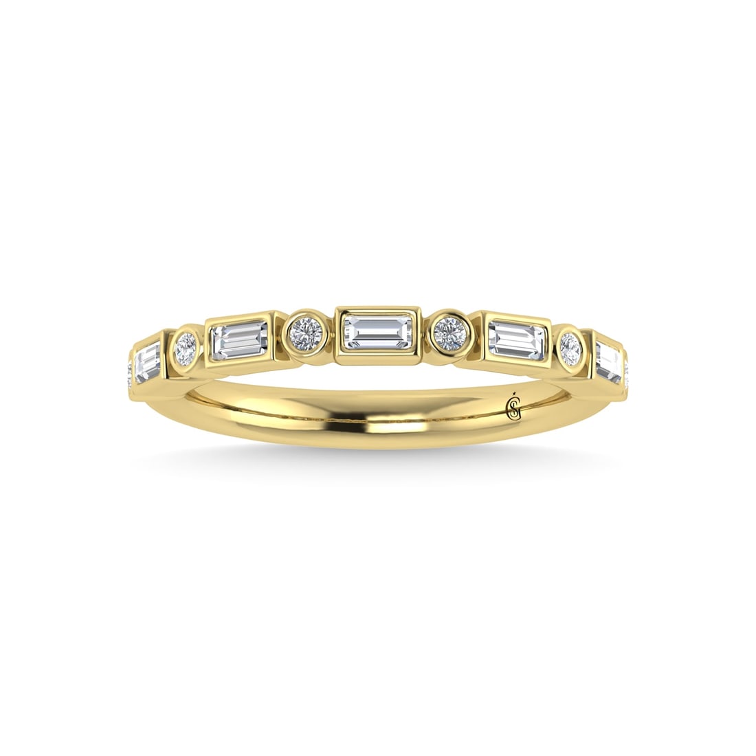 14K Yellow Gold Diamond 1/4 Ct.Tw. Stackable Band (1 of 4)