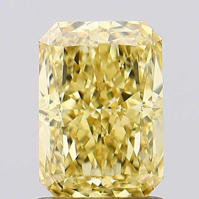 Loose Diamond - RADIANT 1.51ct Fancy Intense Yellow VS2: Loose Diamond - RADIANT 1.51ct Fancy Intense Yellow VS2 Source: This is a real non-mined Diamond that has been grown in a lab Shape: RADIANT Carats: 1.51 Color: Fancy Intense Yellow Certification: IGI