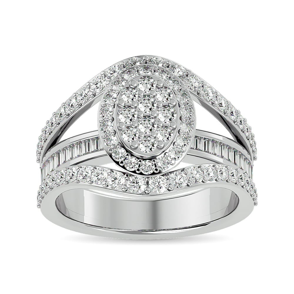 Diamond Engagement Ring 1 1/2 Ct.tw in 14K White Gold: Diamond Engagement Ring 1 1/2 Ct.tw in 14K White Gold 14k White Gold Stone Color: Gh Stone Clarity: Si2 Each ring is presented in standard size 6.5. Complimentary resizing is available between sizes 5