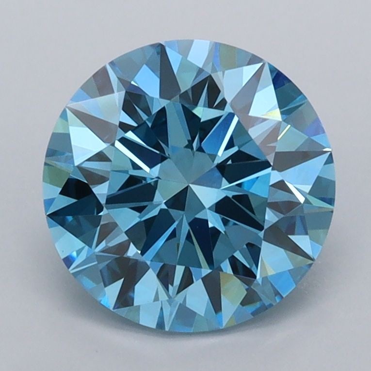 Ideal Loose Diamond - ROUND 2.02ct Fancy Vivid Blue VVS2: Ideal Loose Diamond - ROUND 2.02ct Fancy Vivid Blue VVS2 Source: This is a real non-mined Diamond that has been grown in a lab Shape: ROUND Carats: 2.02 Color: Fancy Vivid Blue Certification: IGI Vide