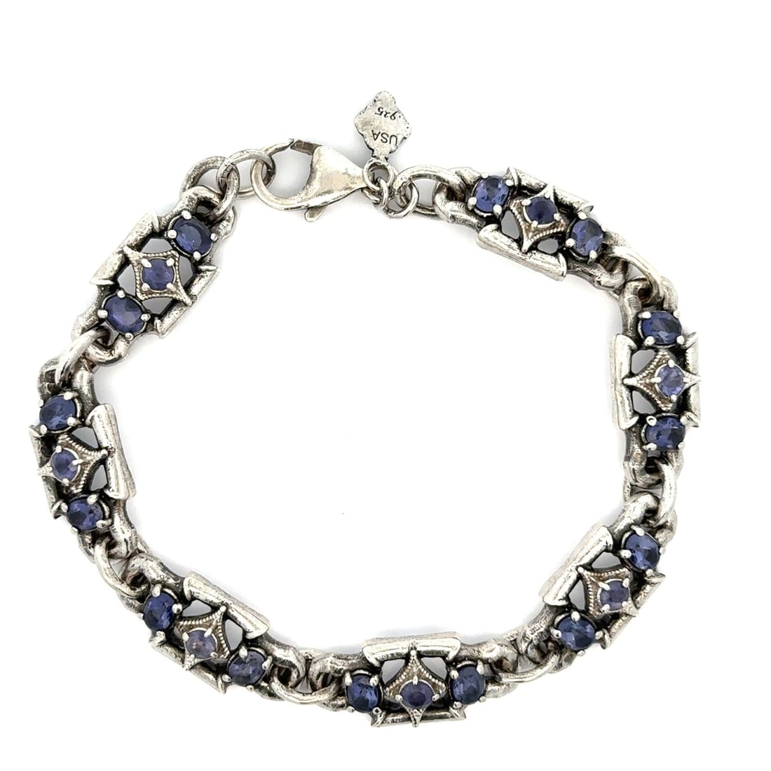 Armenta Iolite Link Bracelet in Sterling Silver Oval and Round (1 of 9)