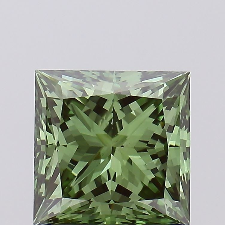 Loose Diamond - PRINCESS 2.51ct Fancy Vivid Green VS1: Loose Diamond - PRINCESS 2.51ct Fancy Vivid Green VS1 Source: This is a real non-mined Diamond that has been grown in a lab Shape: PRINCESS Carats: 2.51 Color: Fancy Vivid Green Certification: IGI Vid