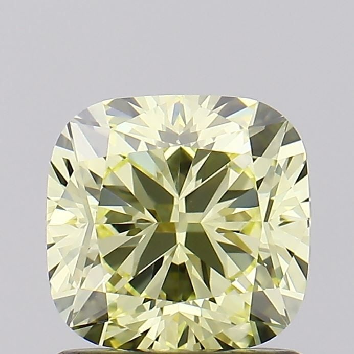 Loose Diamond - CUSHION BRILLIANT 1.22ct Fancy Yellow VS1: Loose Diamond - CUSHION BRILLIANT 1.22ct Fancy Yellow VS1 Source: This is a real non-mined Diamond that has been grown in a lab Shape: CUSHION BRILLIANT Carats: 1.22 Color: Fancy Yellow Certification: