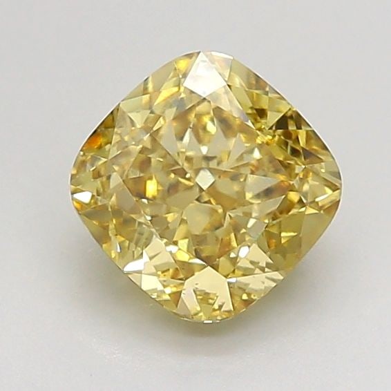 Loose Diamond - CUSHION MODIFIED 1.51ct Fancy Intense Yellow VS1: Loose Diamond - CUSHION MODIFIED 1.51ct Fancy Intense Yellow VS1 Source: This is a real non-mined Diamond that has been grown in a lab Shape: CUSHION MODIFIED Carats: 1.51 Color: Fancy Intense Yellow 