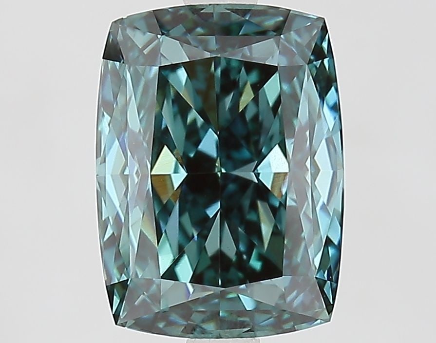 Loose Diamond - CUSHION MODIFIED 3.06ct Fancy Vivid Green VVS2: Loose Diamond - CUSHION MODIFIED 3.06ct Fancy Vivid Green VVS2 Source: This is a real non-mined Diamond that has been grown in a lab Shape: CUSHION MODIFIED Carats: 3.06 Color: Fancy Vivid Green Certi