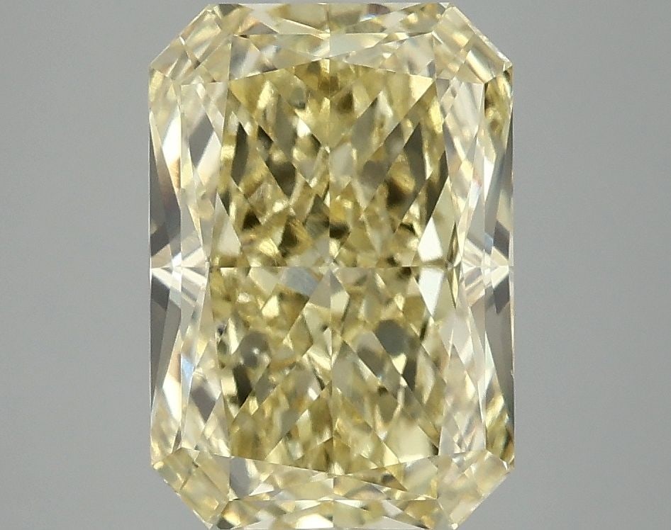 Loose Diamond - RADIANT 4.1ct Fancy Vivid Yellow VS2: Loose Diamond - RADIANT 4.1ct Fancy Vivid Yellow VS2 Source: This is a real non-mined Diamond that has been grown in a lab Shape: RADIANT Carats: 4.1 Color: Fancy Vivid Yellow Certification: IGI Video